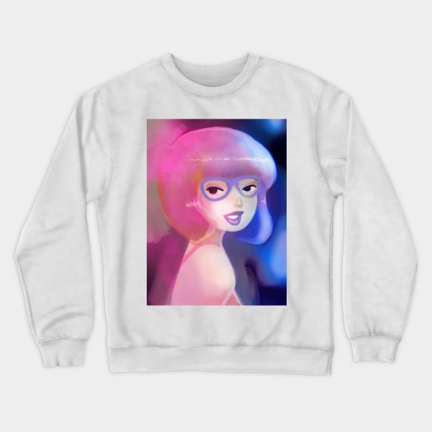 Pink and Blue Crewneck Sweatshirt by saradaboru